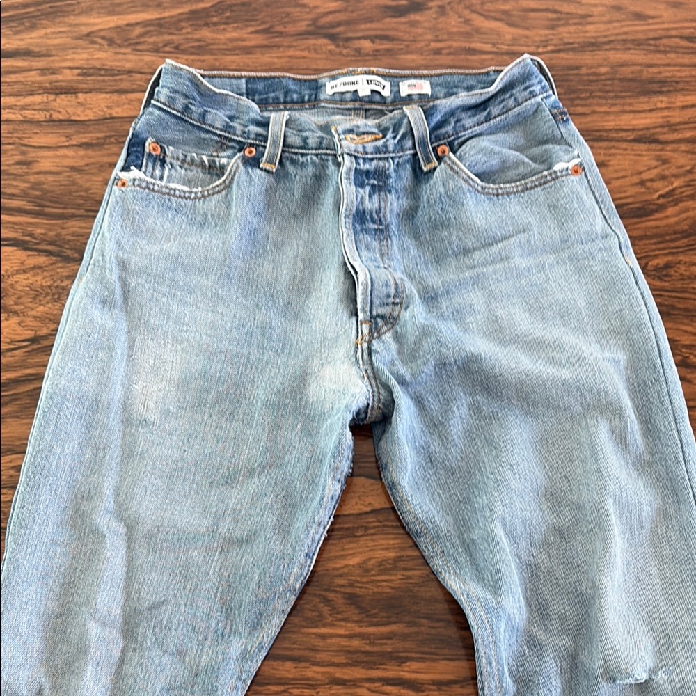 Re/Done Light Blue Straight Jeans